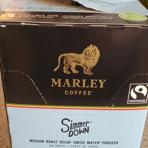 Decaf Marley Coffee, swiss water process